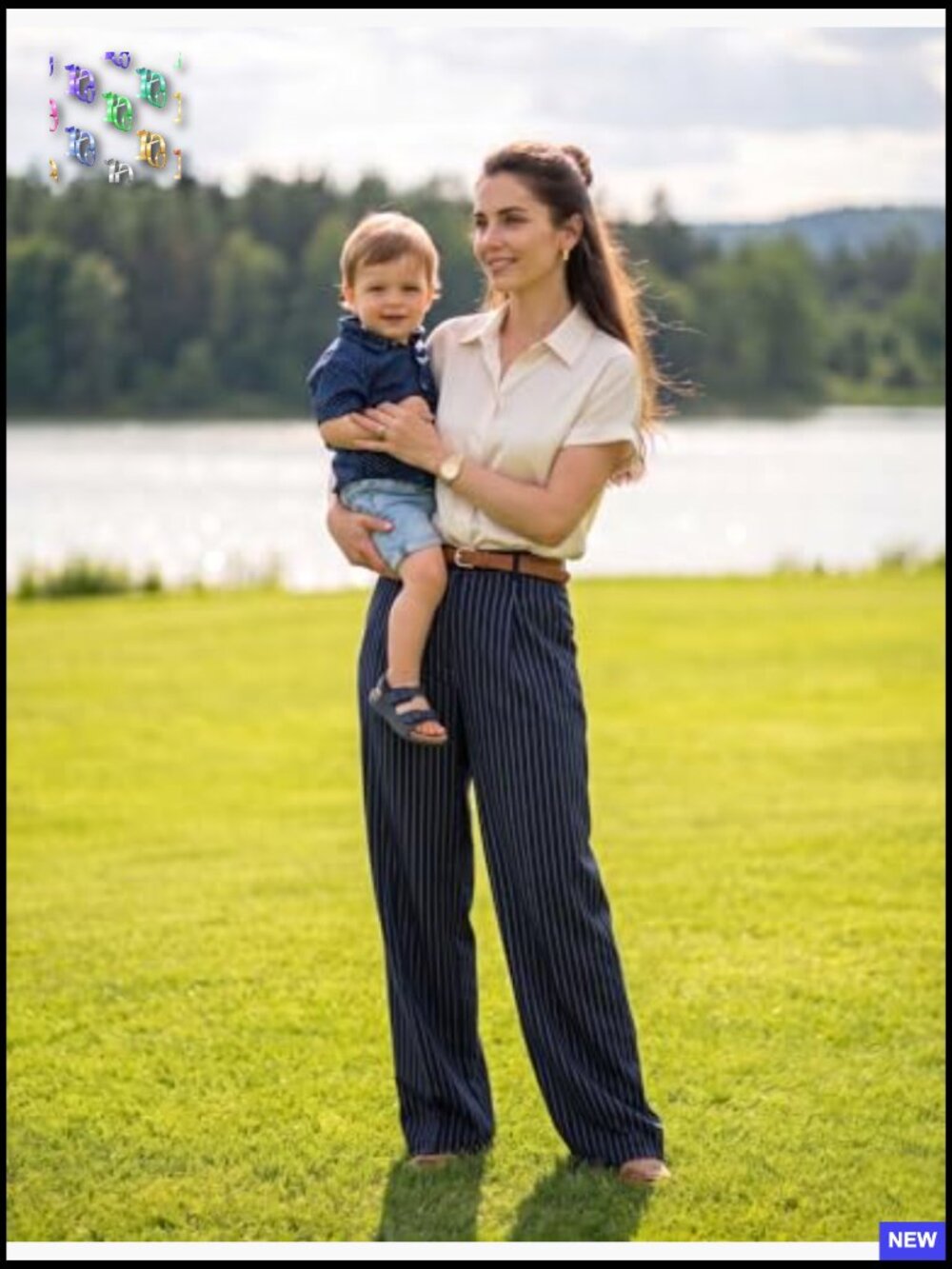 Wide Leg Striped Palazzo Pants High Waist Straight Work Dressy Slacks Trousers - Picture 2 of 7